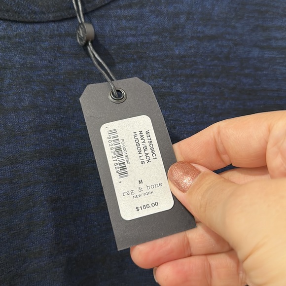 Rag & bone navy/black beautiful top size M - Picture 3 of 10